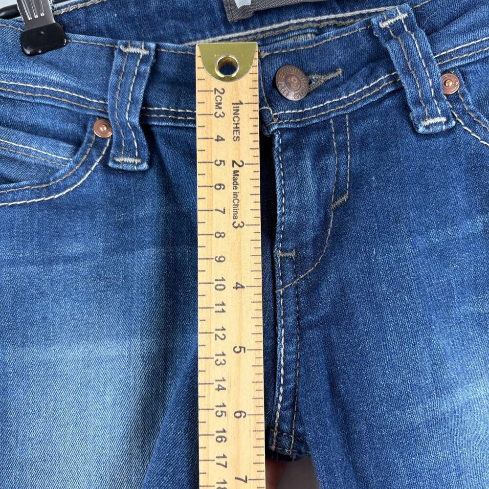 Levis Jeans Women 26 Boot Cut Skinny Low Rise Dark Wash Stretch Demi Curve 26x32 - Picture 6 of 12